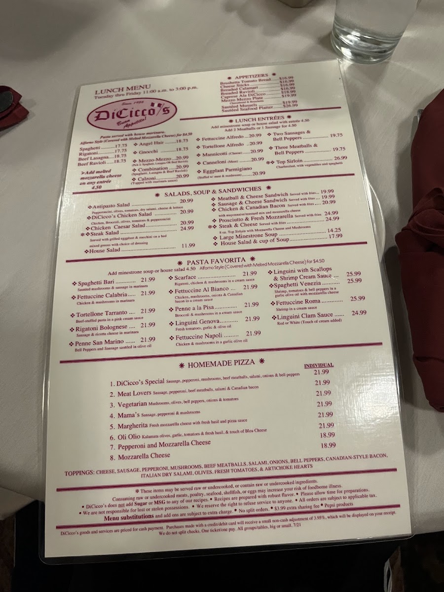 Menu Dicicco's Italian Restaurant-2