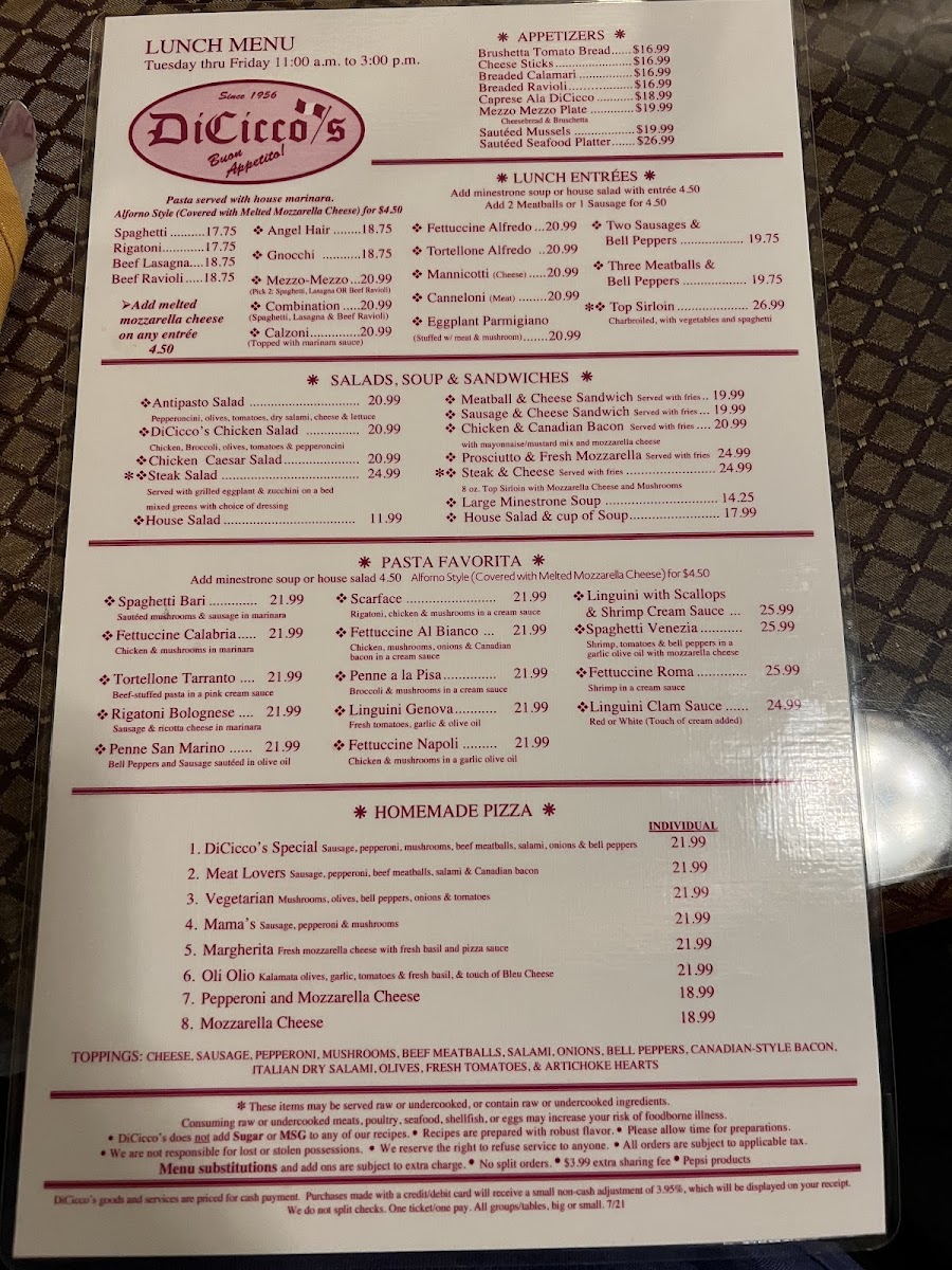Menu Dicicco's Italian Restaurant-3